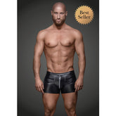 Sexy Tight-Fitting Shorts With Zipper and Stylish Seams Design Black Large Mens Apparel